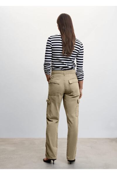 MANGO Woman Cepli Kargo Jean Pantolon