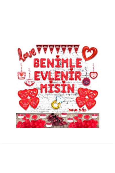 MFM Party Do You Marry Me Foil Balloon Marriage Proposal Love Set