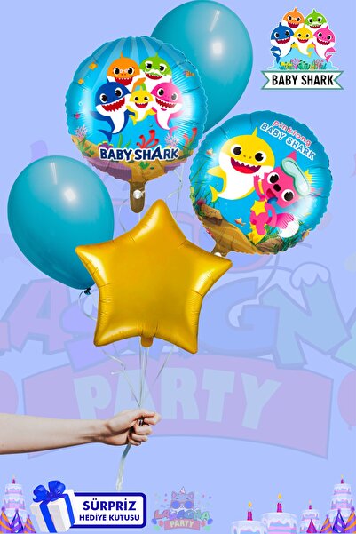 LASAGNA STORE Baby Shark Baskılı Lüx Folyo Seti