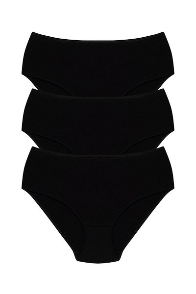 pink mood Πλήρης σύντομη Bato Slip High Waist 3 Πακ