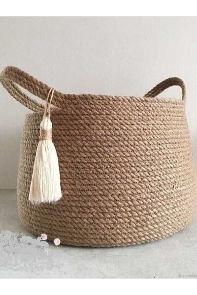 karelim home منظم منزلي بسلة خوص - متعدد الأغراض، وعاء زهور 25x18