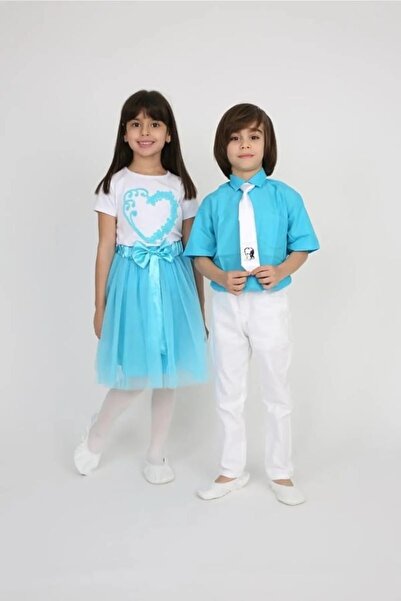 NOBLE STORE Κοριτσίστικο Μπλουζάκι Φούστα Σετ Επίδειξη Εορτασμός 23 Απριλίου ...