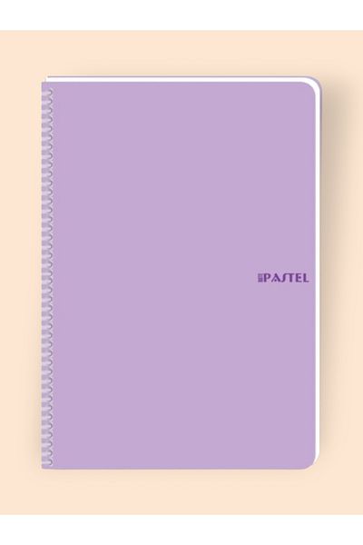 KESKİN COLOR 16x22 Cm Pastel Color Wire Notebook Without Line Wire White 80-Page Plastic Cover