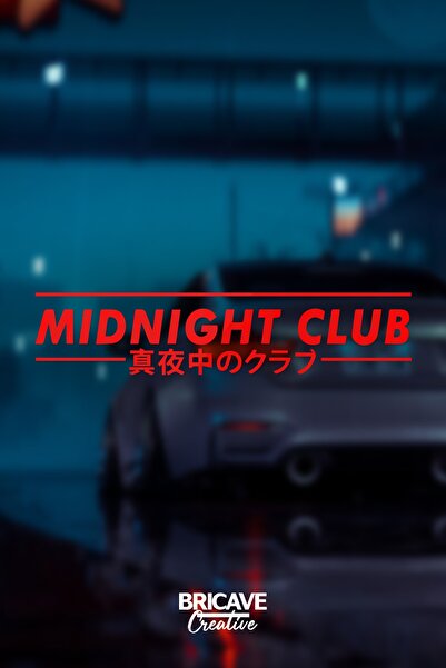 Bricave Midnight Club Jdm Araba-motosiklet Sticker 50x11cm