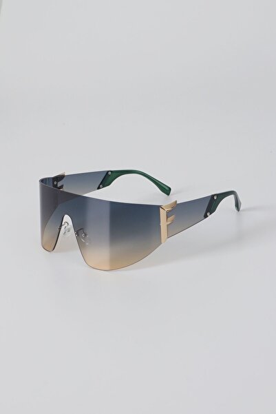 Kapin Felix Çerçevesiz Cam Tasarım Büyük Güneş Gözlüğü - Yeşil