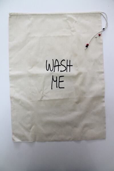 Emtory Home Geantă murdară multifuncțională imprimată Wash Me 50x70cm