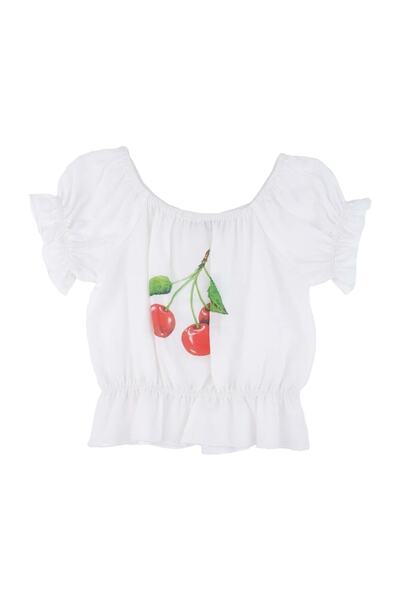 best kids Bluză pentru fetiță cu imprimeu ecru