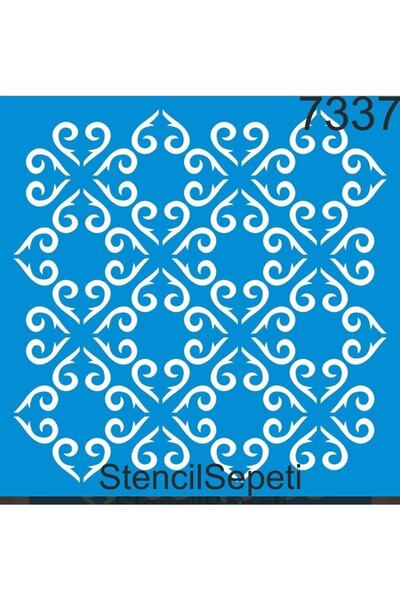 DERYA DESİNG ART St737 Model Tile Pattern Stencil - 40X40Cm