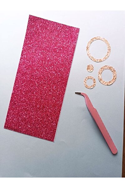 EyER Shoping Autocolant cerc cu sclipici roz