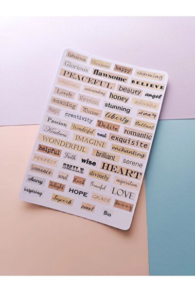 EyER Shoping Καφέ αυτοκόλλητο ετικέτας vintage με κείμενο