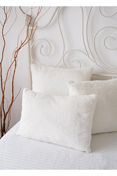 The Mia Plush Pillow White 37x55 Cm
