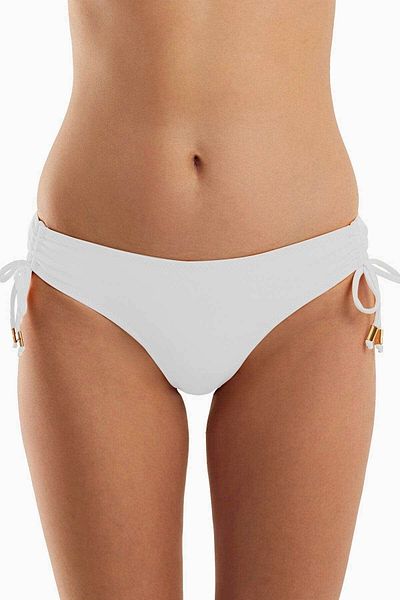 AYYILDIZ Bikini Bottom - White - Plain