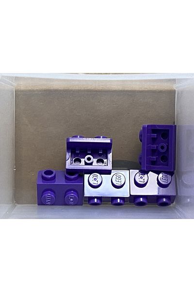 LEGO Original Custom Moc Creator Connection Part Bracket 1 X 2 - 1 X 2 Purple 4 Pieces Will Be Sent