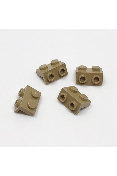 LEGO Original Custom Moc Creator Connection Part Bracket 1 X 2 - 1 X 2 Dark Tan 4 Pieces Will Be Sent