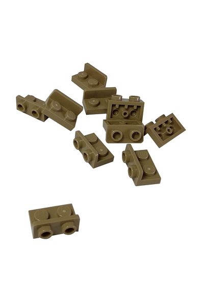 LEGO Original Moc Creator Reverse Connection Part Bracket 1 X 2 - 1 X 2 Dark Tan 6 Pieces Will Be Sent