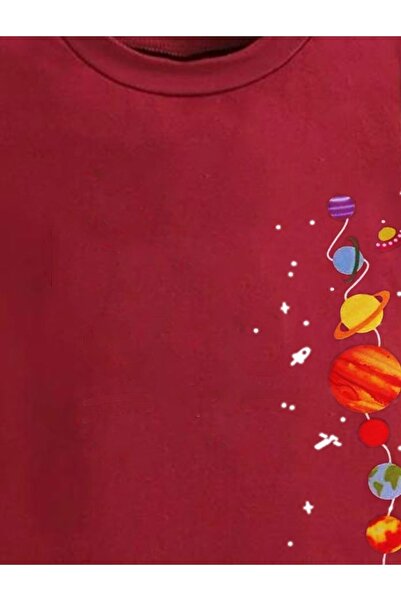 Machetta Kids Astronaut Balloon Planets Printed Oversize Children's T-shirt