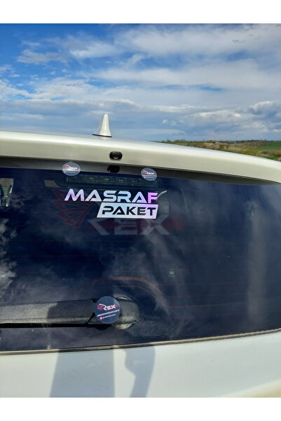 Rex Aksesuar Masraf Paket Hologram Oto Sticker Araba Hologram Sticker Oto Cam...