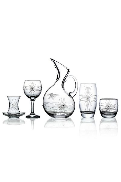 DECOCIA Pudgy Paşabahçe 61 Piece Glass Dowry Set