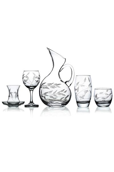 DECOCIA Pudgy Paşabahçe 61 Piece Glass Dowry Set