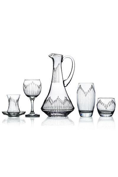 DECOCIA Pudgy Paşabahçe 61 Piece Glass Dowry Set