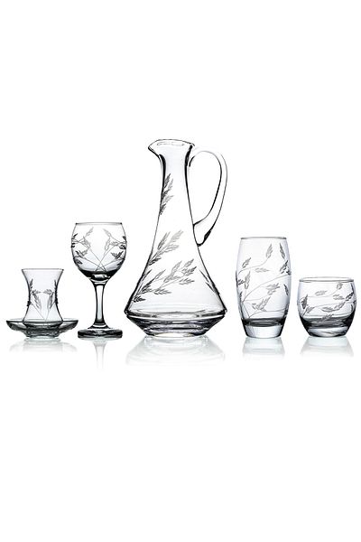 DECOCIA Pudgy Paşabahçe 61 Piece Glass Dowry Set