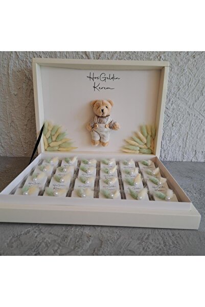 miradizayn Su Yeşilli Incili Bebek Çikolatası