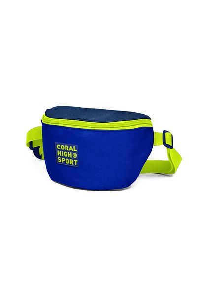 Coral High Sport Saks Navy Blue Two-Compartment Waist Bag 22615