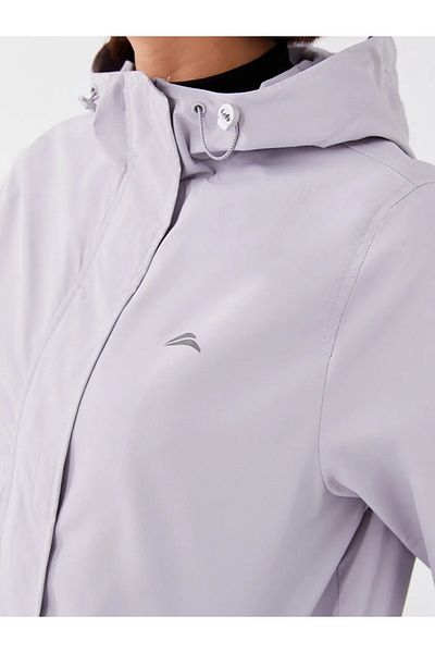 LC Waikiki Μακρυμάνικο γυναικείο αδιάβροχο Lcw Outdoor Hooded Reflector Printed