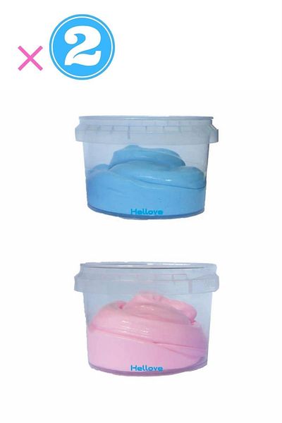 AVMmarketim Pink-blue Slime 2-Piece Fluffy Slime Play Dough