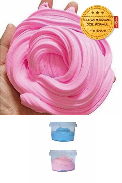 AVMmarketim Pink-blue Slime 2-Piece Fluffy Slime Play Dough