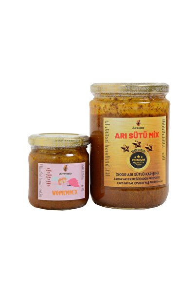 APİMED Arı Sütü Mix(600gr) Ve Womenmix (200gr)hanım Karışımı Arı Sütü+arı Ekm...