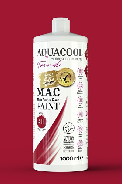 AQUA COOL Aquacool Trend Mac Boya Kızıl 411 - 1000 Ml