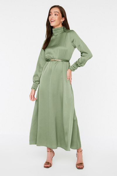 Trendyol Modest Abendkleid - Grün - Skater