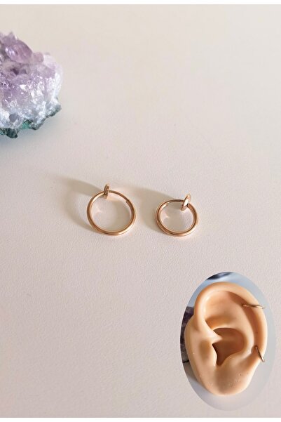 Bylin طقم أقراط حلق / ثقب ربيعي للجنسين مكون من قطعتين