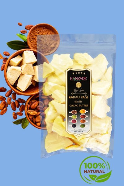 Hanzade Bitkisel Edible Pure Solid Cocoa Butter 250g