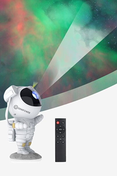 DEMPOWER Projektör Astronot Işıklı Galaksi Projeksiyon Gece Lambası
