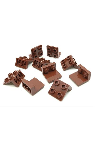 LEGO Original Creator Moc Reverse Connection Part Bracket 1 X 2 - 2 X 2 Brown 6 Pieces Will Be Sent