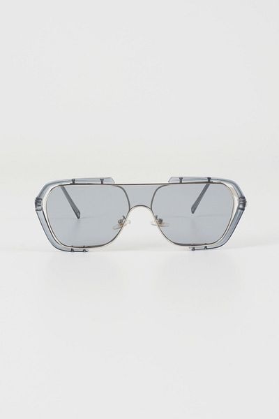 Kapin Wire Rectangular Sunglasses - Gray
