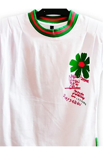 Zekids Детска памучна тениска с принт на маргаритки