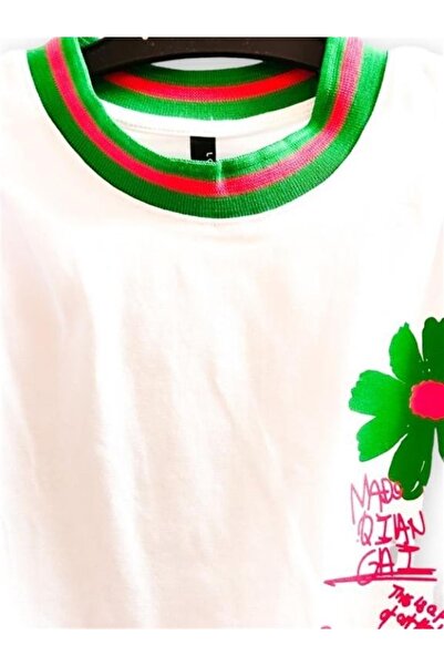 Zekids Детска памучна тениска с принт на маргаритки