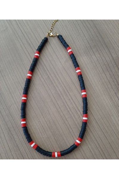 Stoneday Red Black White 3 Colors Design Fimo Necklace