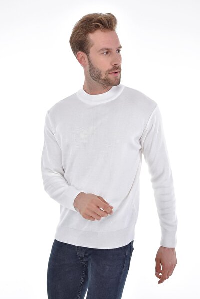 Çizgi Triko Чоловічий трикотажний светр з напівкомірцем, зимовий, тканий, сталевий плетіння