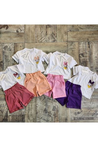 Keywest Kids Daisy Printed Crop Top and Bottom Set