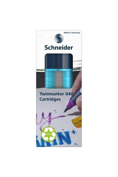 Schneider Pen Schneider Paint-IT 040 Twin Marker Cartridge 2 Pieces Alaska Blue