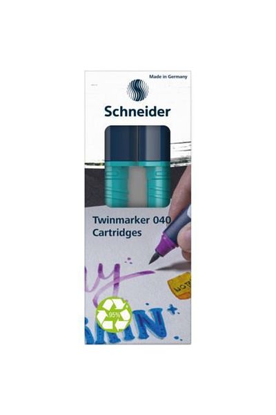 Schneider Pen Schneider Paint-IT 040 Twin Marker Cartridge 2 Pieces Dark Turquoise