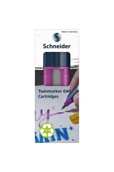 Schneider Pen Schneider Paint-IT 040 Twin Marker Cartridge 2 Pack Dark Purple