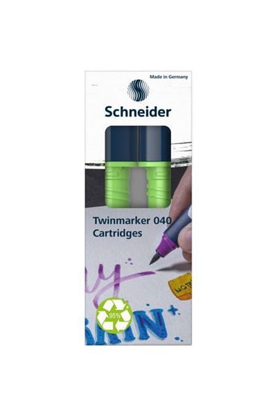 Schneider Pen Schneider Paint-IT 040 Twin Marker Cartridge 2 Pack Green