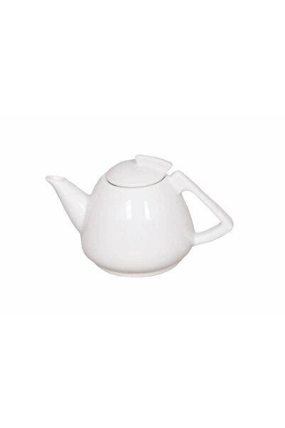 Asey Home إبريق شاي بورسلين أبيض 750 سم مكعب