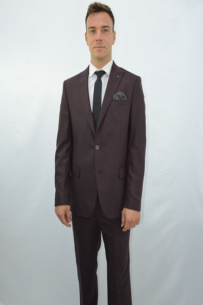 Presto Men's Classic Suit 6 Drop Claret Red-668-800