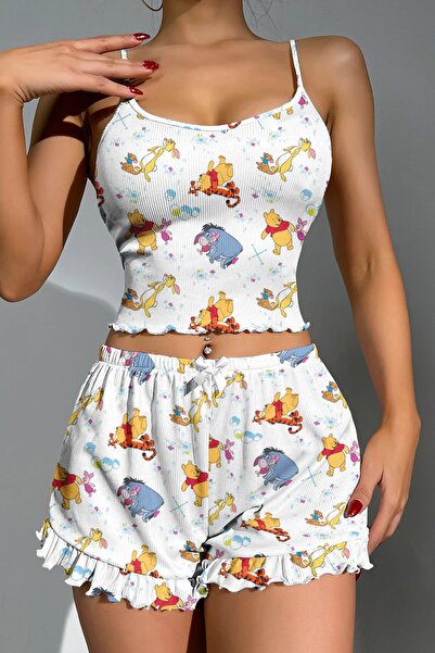 PEMBİŞ HOMEWEAR Bonjour Winnie The Pooh Şort Takımı